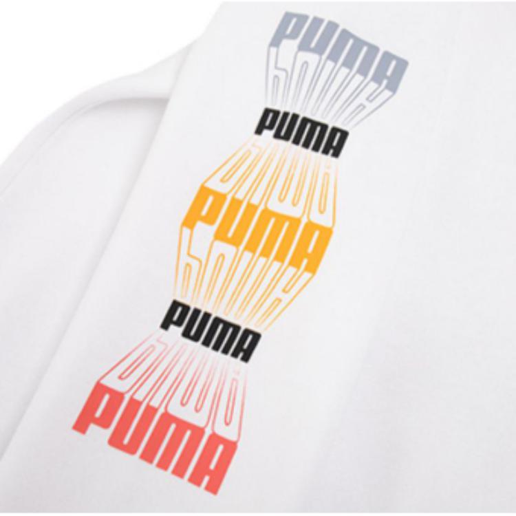 PUMA Ess+ Logo Repeat Graphic Crew Sweatshirt Men Tops White 675128-02