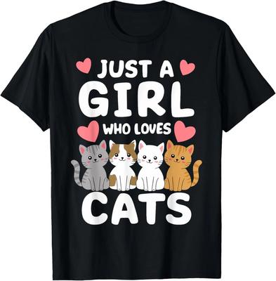 Katze Nur ein Mädchen, das Katzen liebt T-Shirt
