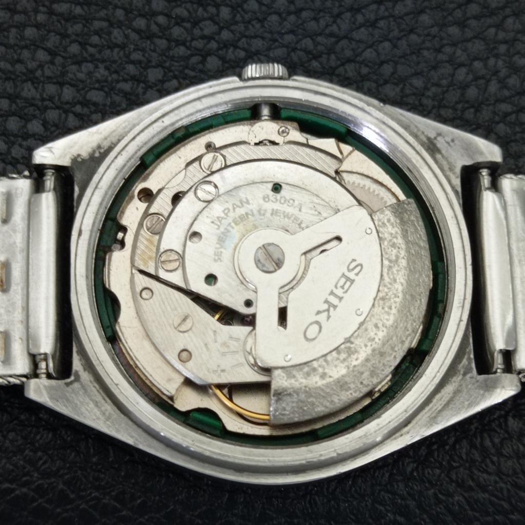 AUTOMATIC 6309A VINTAGE SEIKO 5 JAPAN MENS WHITE COLOR DIAL WATCH a701460-5 R206b-a701460
