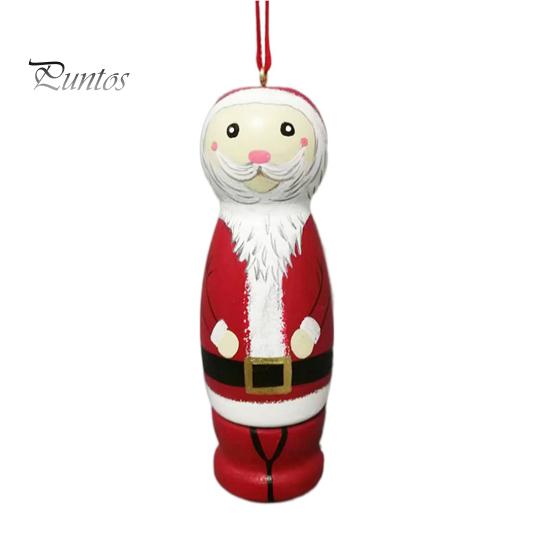 2Pcs/Set Christmas Santa Hanging Decoration Wood Crafts Reusable Holiday Decor Xmas Tree Grandpa Granny Ornament Pendant Party Supplies Gift