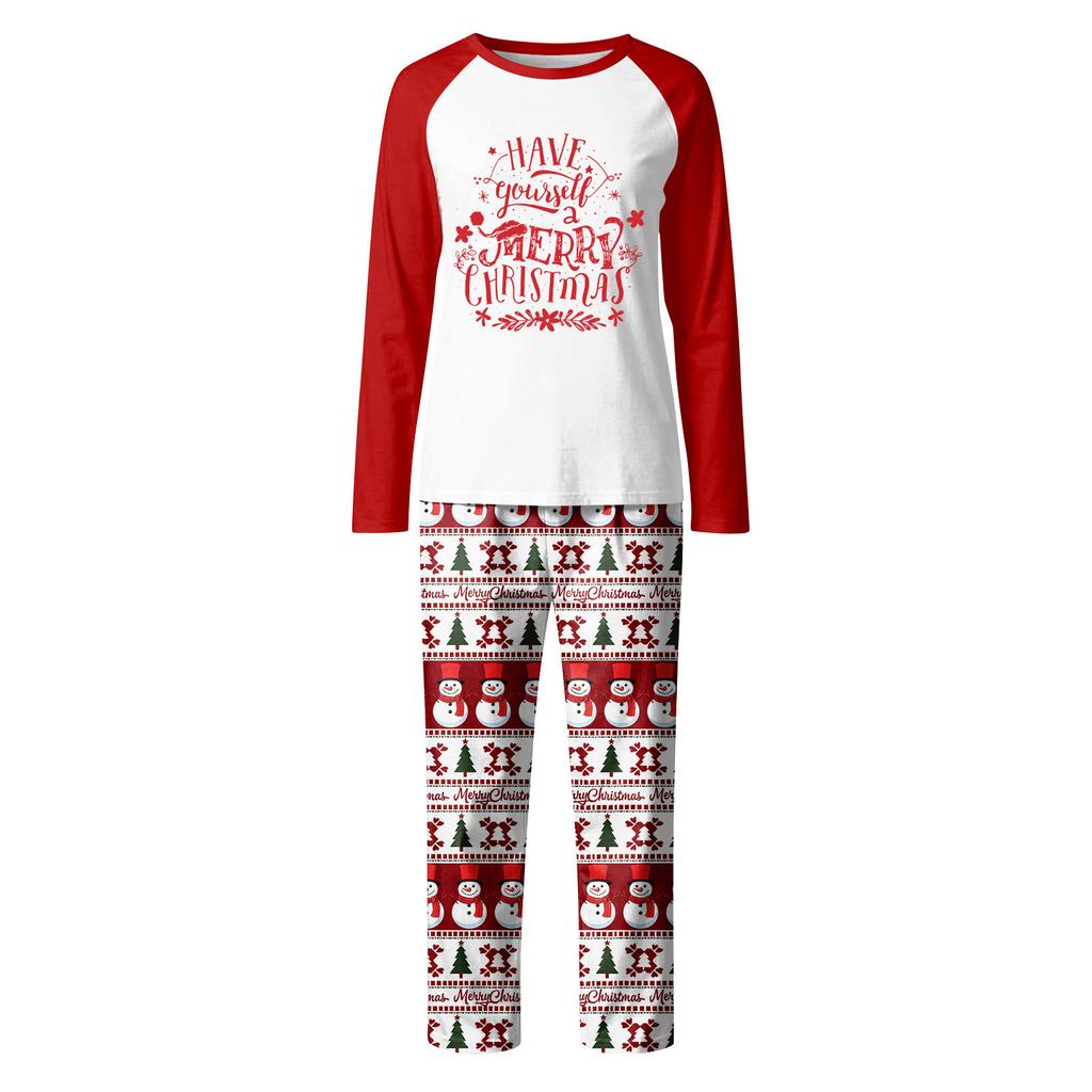 Family Matching Print Sets Pajamas Loungewear Outfits Family Matching Long Sleeve Tops+Pants Set