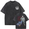 Washed Vintage Rapper The Notorious Big World Tour  Tshirt Biggie Smalls Print T Shirts Men Women Hip Hop Oversized Tshirts