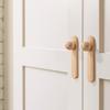 New Nordic Style Cabinet Handles Round Shape Walnut Wood Drawer Pulls 96mm Eco-Friendly Wardrobe Handles Home Decor