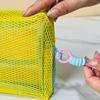 Small Mesh Toiletry Bag Portable Cosmetic Organizer Pouch Travel Makeup Bag for Women Lipsticks Brushes Keys Coins Storage