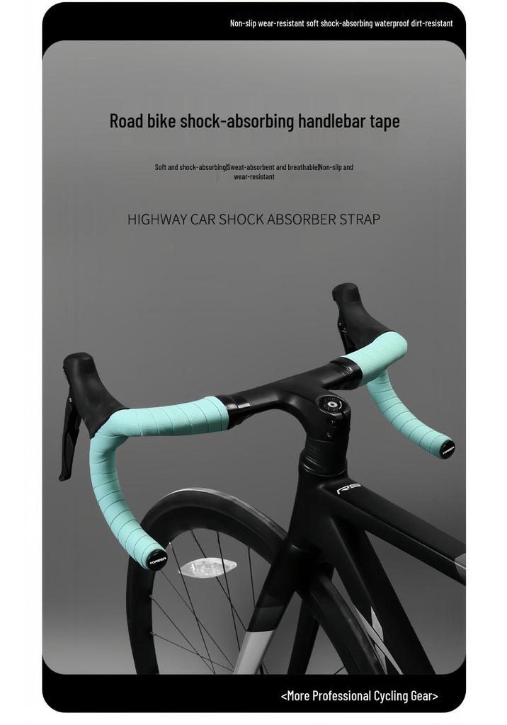 Solid Color Non-Slip Silicone Handlebar Tape: Comfortable, Shock-Absorbing, Sweat-Wicking for Road and Fixed Gear Bikes