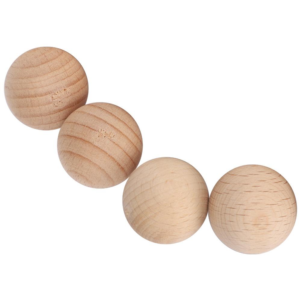 50PCS Easy to Paint Unfinished Wood Balls Smooth Surface Craft Wooden Balls  Art Projects