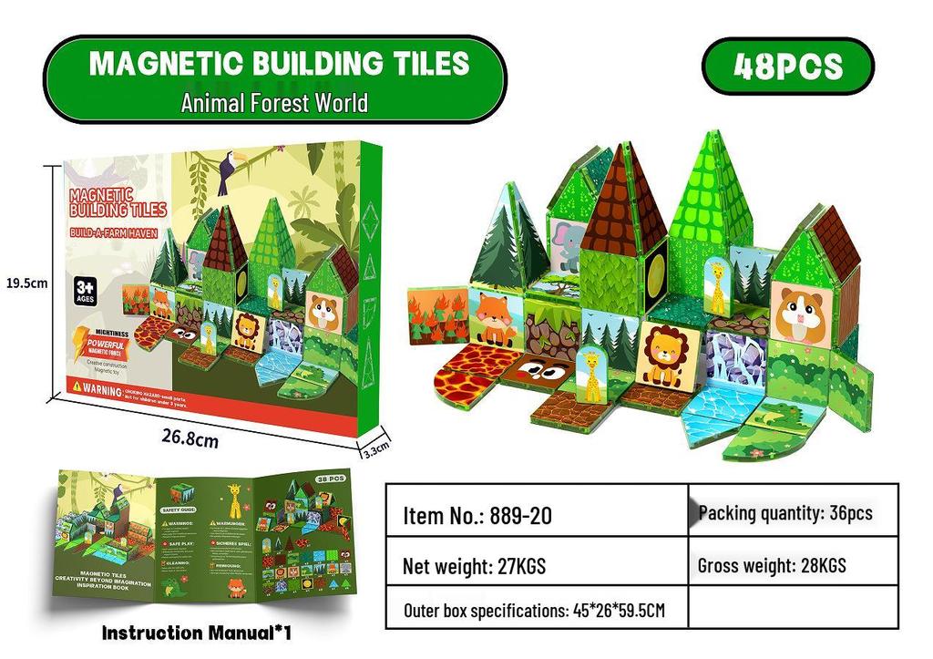 Magic Castle Magnetic Tiles: DIY Educational Building Blocks 