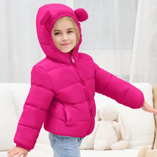 Toddler Winter Coats Hooded Infants Fleece Jacket Thickened Jacket for Baby Girls