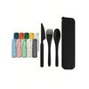 1pcs Plastic Knife, Fork and Spoon Cutlery Set, Reusable, Portable Cutlery, Suitable for School, Outdoor, Camping, Office