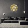 Gyllene Mandala Metallväggkonst, Lotus Yoga Dekor, Rostfri Hemprydnad, Feng Shui Dekor för Vardagsrum Sovrum, Enkel Installation, Hållbar Yta