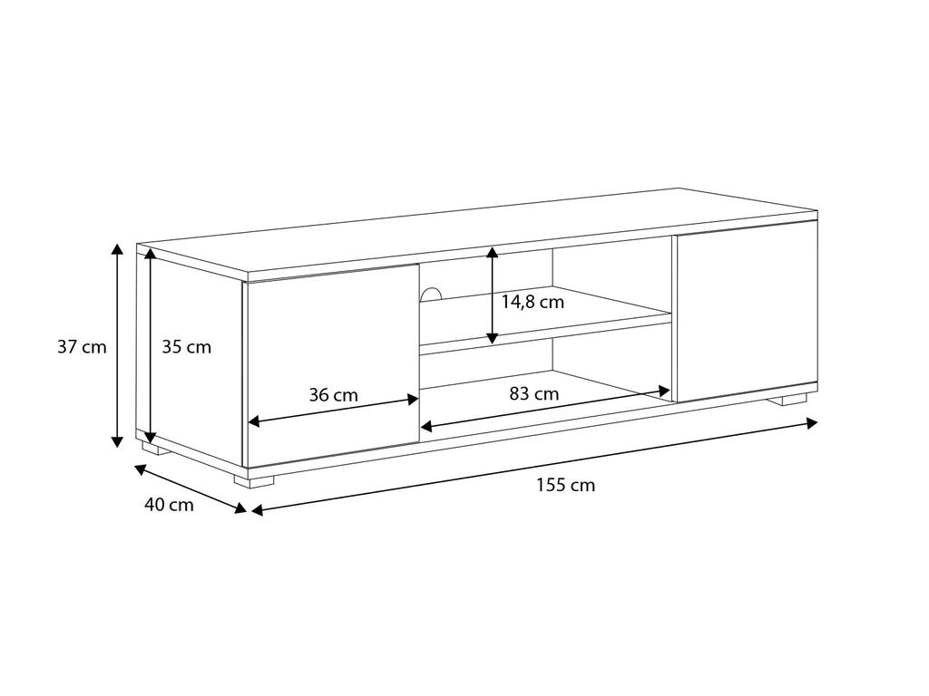 RTV Focus cabinet white