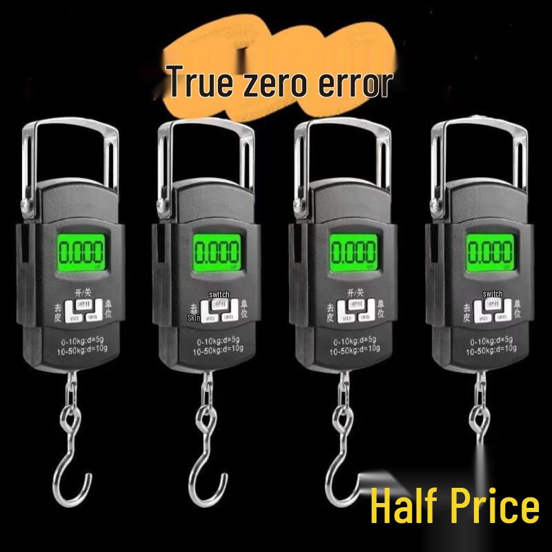 High-Precision Portable Handheld Electronic Scale, Mini 50kg Hook Spring Scale for Household Use