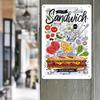 1PC Tin Sign - Fresh Sandwich Illustration For Kitchen/Restaurant Decor, Colorful Metal Art, 8x12in/20x30cm