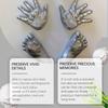1 Set DIY Gipsstatue Handhaltende Skulptur-Bausätze Baby Kinder Handabdruck Andenken Hände Gieß-Set Alginat-Formpulver