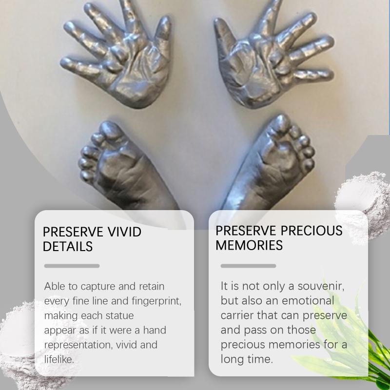 1 Set DIY Gipsstatue Handhaltende Skulptur-Bausätze Baby Kinder Handabdruck Andenken Hände Gieß-Set Alginat-Formpulver
