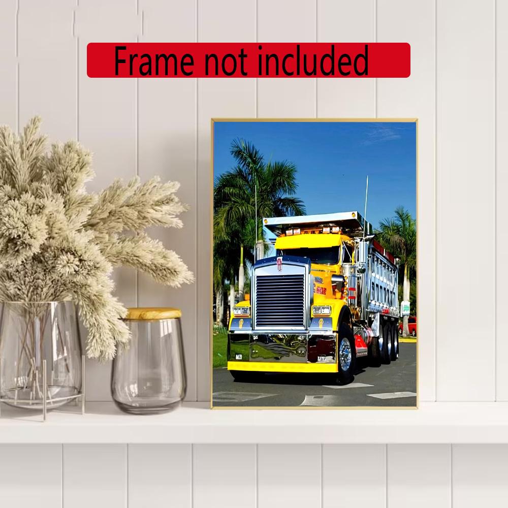 Kenworth 5D Round Diamond Painting Kit Diamond Embroidery Painting Rhinestones Mosaic Frameless Handwork Decoration Arts