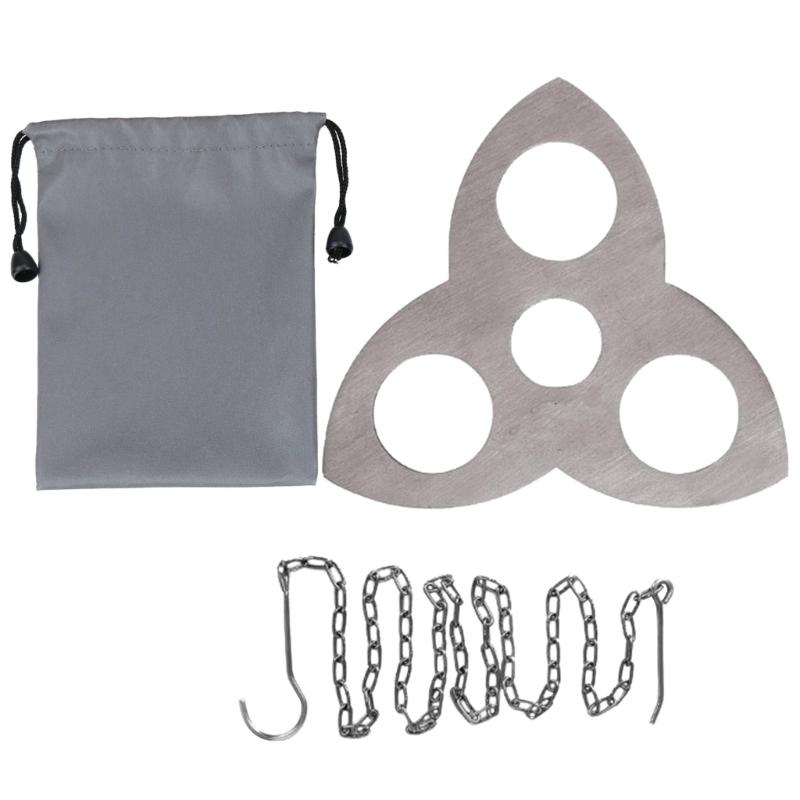

Camping Tripod Board, Stainless Steel Campfire Support Plate with Adjustable Chain for Hanging Cookware Outdoor Picnics 1