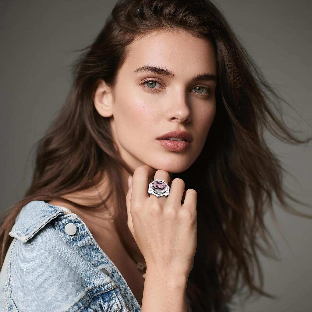 JEWELRYWE Women's Ring Watch Simple Stylish Stainless Steel Finger Ring Free Size Quartz Fashion Accessory - Birthday Christmas Valentine's Day Gift