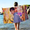 Singer C-Cha EunWooS Bath Towel Microfiber Soft Water Absorbing Breathable For Girl Kids Decorative Cartoon Beach Towel
