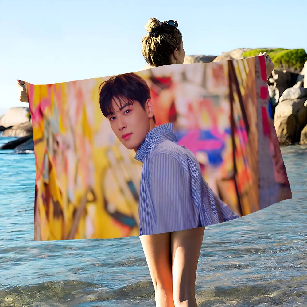 Singer C-Cha EunWooS Bath Towel Microfiber Soft Water Absorbing Breathable For Girl Kids Decorative Cartoon Beach Towel