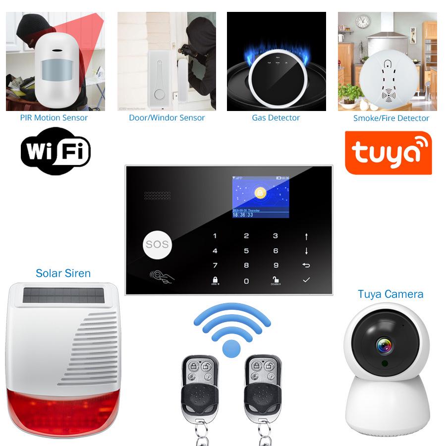 Tuya Smart Dual Network GSM WiFi Anti-Theft Alarm System for Home Doors and Windows