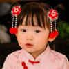 Cute Chinese Style Red Barrettes Tang Suit Ancient Style Hair Clip  Winter