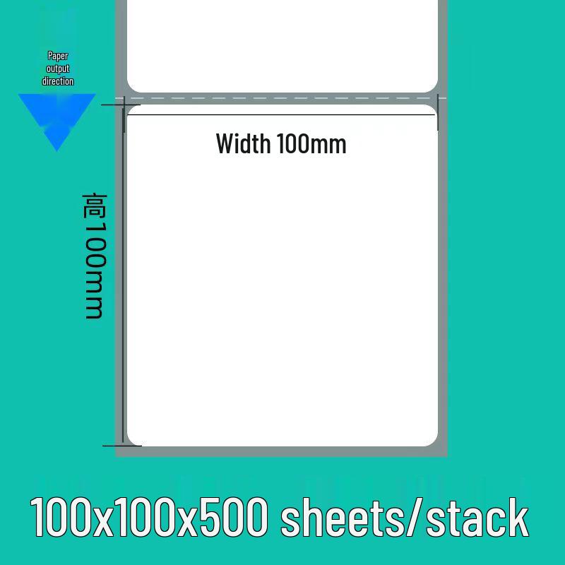 Waterproof Thermal Label Paper, Self-Adhesive Barcode Stickers, 100x100mm, ePacket Express, Thermal Printing.