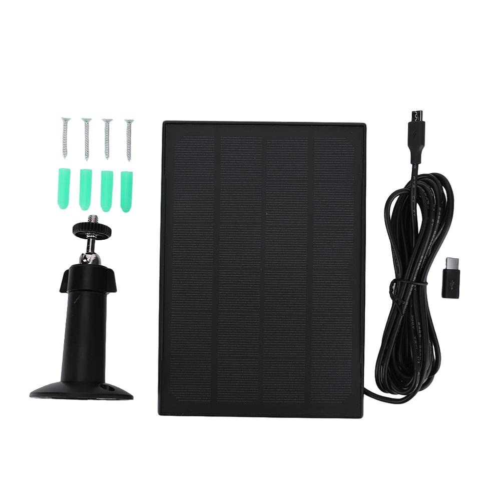 3W 6V Solar Panel Charger 360° Adjustable Wall Mount Camera Solar Panel 9.8Ft Charging Cable for Ring Eufy Blink Arlo Camera 4