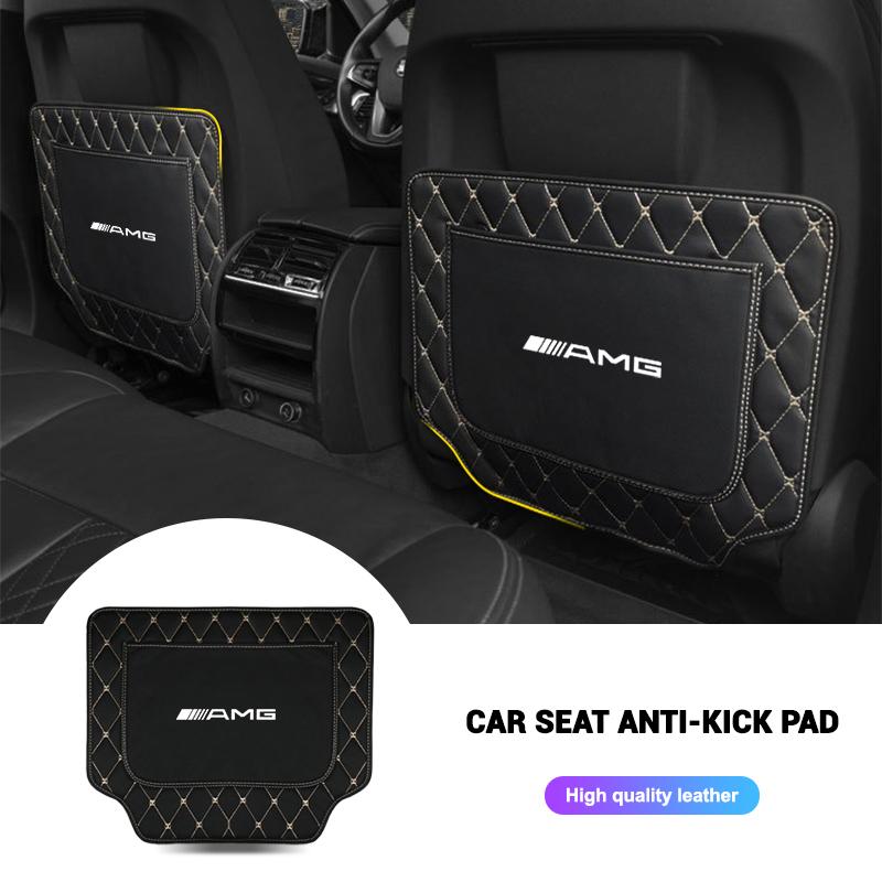 WLX4 Car Seat Back Protector Mat Prevent Dirty Anti Kick Pad For Mercedes Benz AMG W204 W205 W211 W212 W213 W176 GLA CLA Stickers