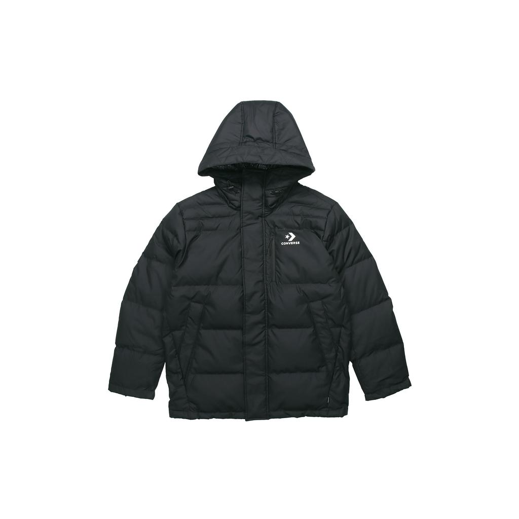 Converse Down Jackets Men's Black Hooded Moderate Other 10019321-A02