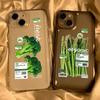 Ins Couple Vegetables Suitable for iPhone17ProMax Mobile Phone Case 16pro Apple 15/14 All-inclusive 13 Black and White