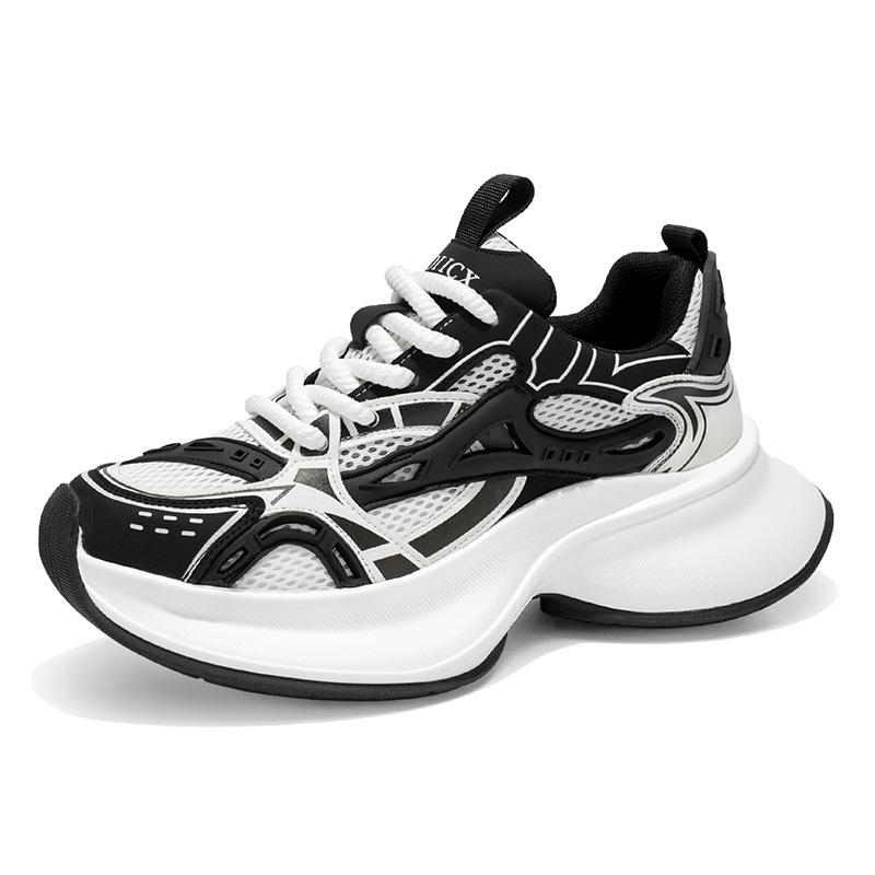 Spring and Autumn New Men's Mesh Breathable Platform Daddy Shoes Student Trend Sports Shoes Teen Casual Men's Shoes