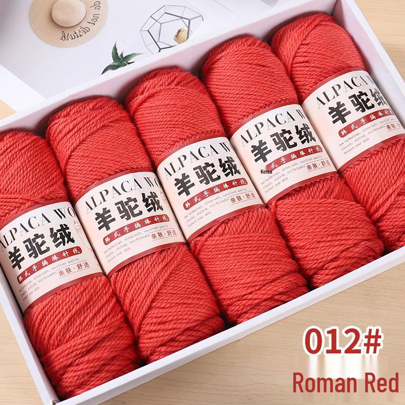 Mitteldickes Alpakawollgarn für DIY-Strickarbeiten - Perfekt für Pullover, Mäntel, Schals, Häkel- und Strickprojekte mit Nadeln.