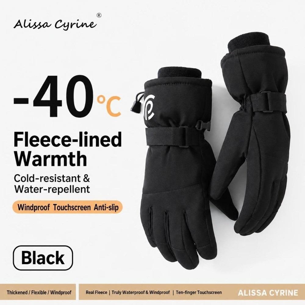 Cold-proof Skiing Gloves Windproof Outdoor Cycling Gloves Trendy Snowboard Gloves for Men Women