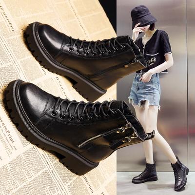 Martin Boots, Women's Shoes, New Spring and Autumn Single Boots, British Style, Interior Height Increasing Versatile and Plush Short Boots