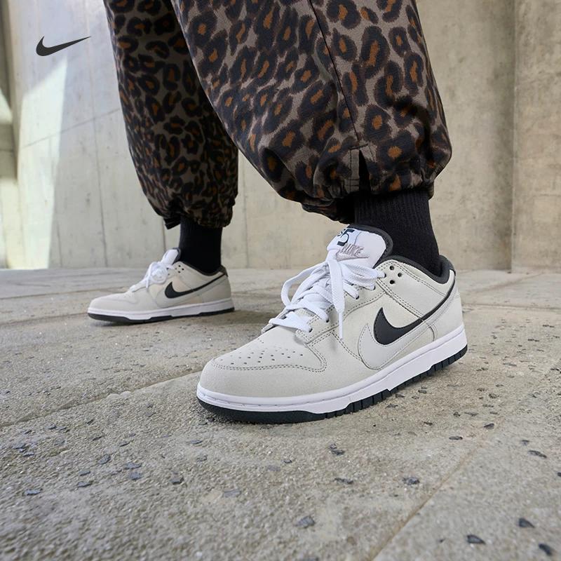 Nike Women's Lightweight Leather Sport Shoes with Winter Flat Rubber Sole - NIKE DUNK LOW HV180