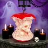 Halloween Fruit Core Skull Statue Creepy 3D Printed Skull Fruit Figurine for Indoor Home Living Room Office Desk Decor