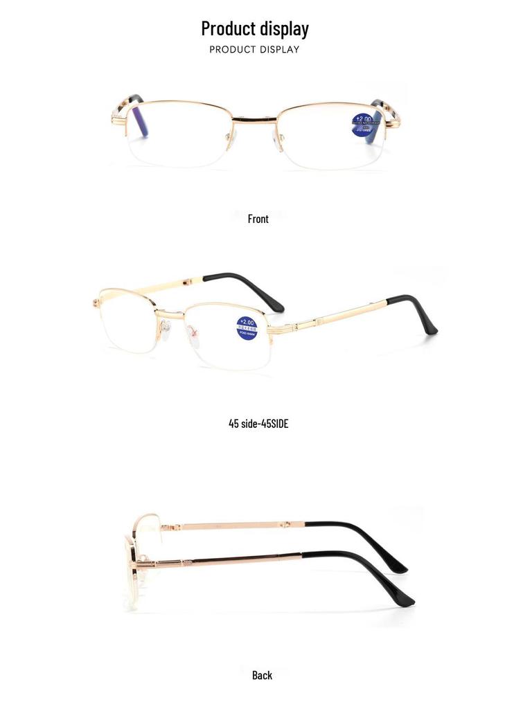 High-Definition Anti-Blue Light Bifocal Folding Reading Glasses for Elderly - Portable and Anti-Fatigue