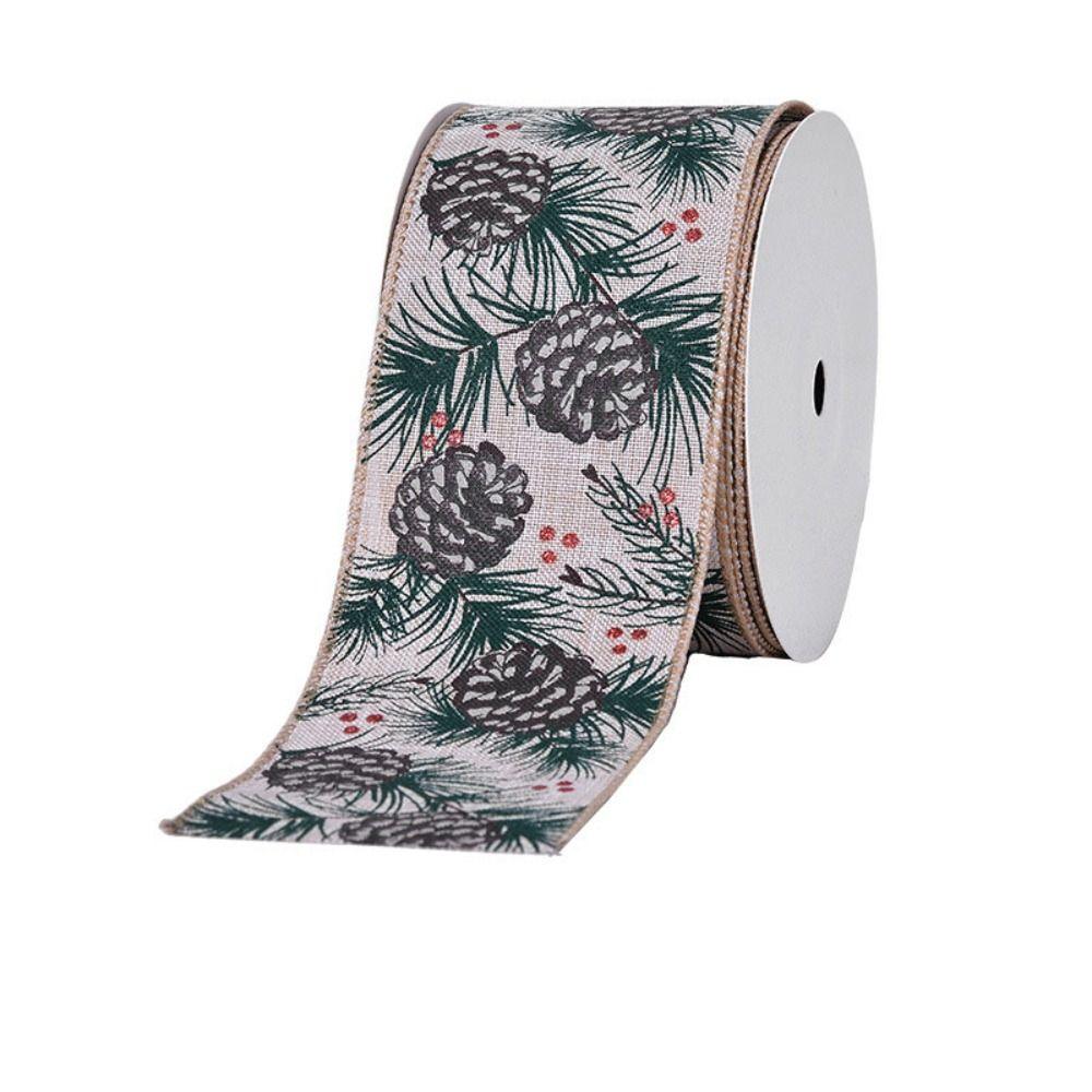 9Metres/roll Christmas Tree DIY Wreath Bows Ribbons Cartoon Gift Wrapping Ribbons  Craft Supplies