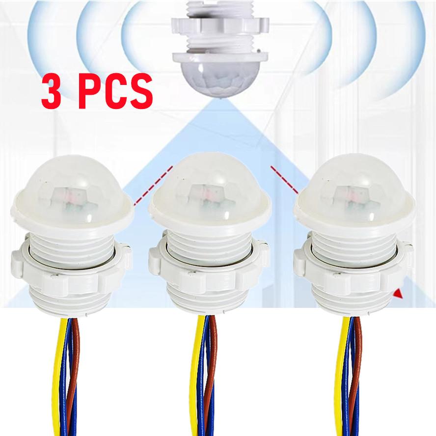 

Автоматический датчик движения 110 В 220 В, интеллектуальный выключатель, инфракрасный датчик движения PIR, умный дом, автоматический датчик человеческого тела, ночник 3 pcs