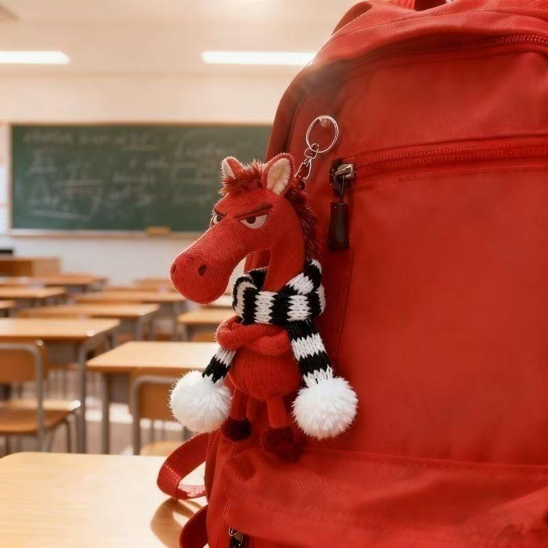 2026 Neue Plüschpuppe Neujahrsmaskottchen des Jahres des Pferdes Plüschpony-Spielzeug Rucksackanhänger Weihnachtsgeschenke