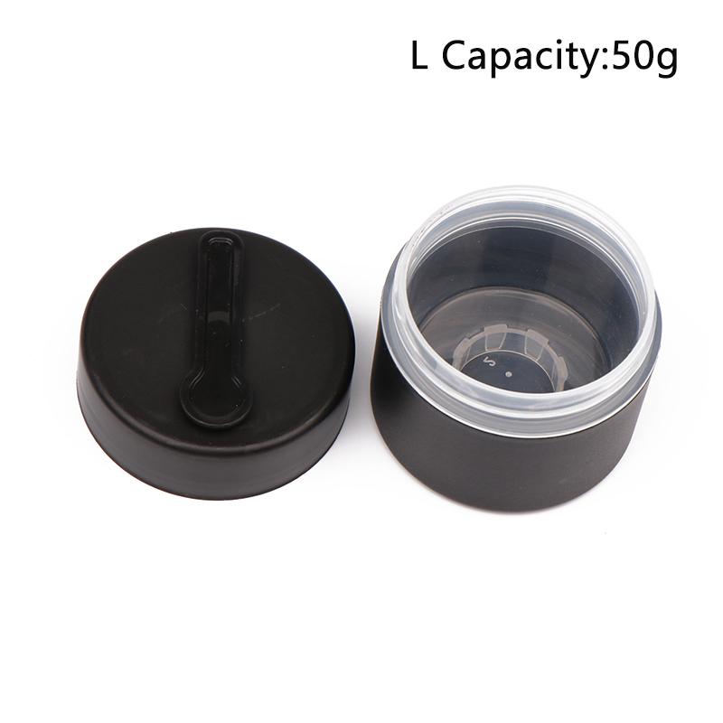 

30/50 г пустая банка для крема для лица с магнитной ложкой, матовый пластиковый флакон для лосьона, банка для маски, косметический контейнер для упаковки 50g чёрный