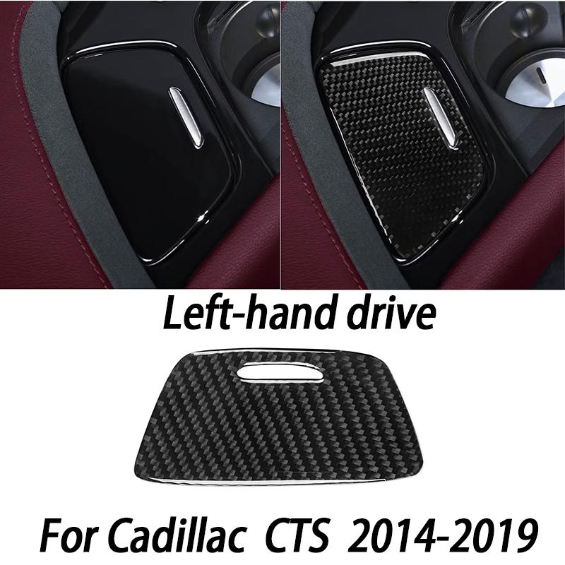 Carbon Fiber Car Interior Accessories Center Console Panel Door Handle Gear Shift Decorative Stickers For Cadillac CTS 2014-