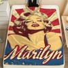 1PC Marilyn Monroe  Print FlAannel Blanket, High quality Comfortable for All Seasons, Home Decor, Warmth and Comfort