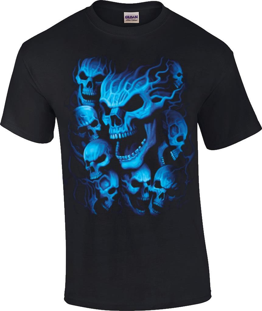Blue Skulls Skull T-Shirt M