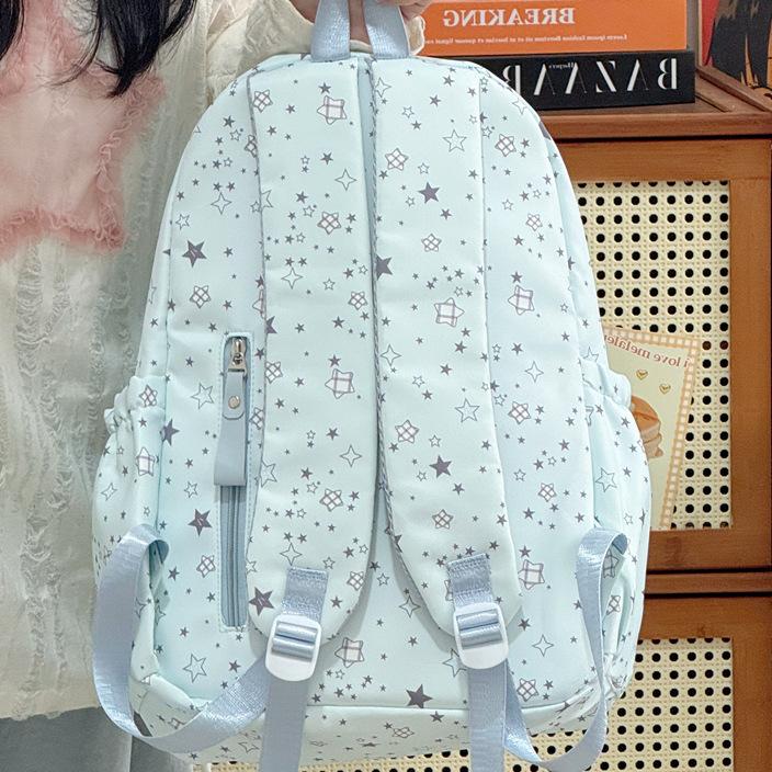 Schoolbag Japanese Ins New High-value Fresh and Sweet Star Backpack Junior High School Students Lightweight Large-capacity Backpack