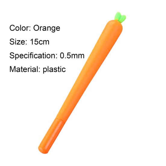 Funny Carrot 0.5mm Black Gel Ink Writing Pen Office School Supply Creative Gift