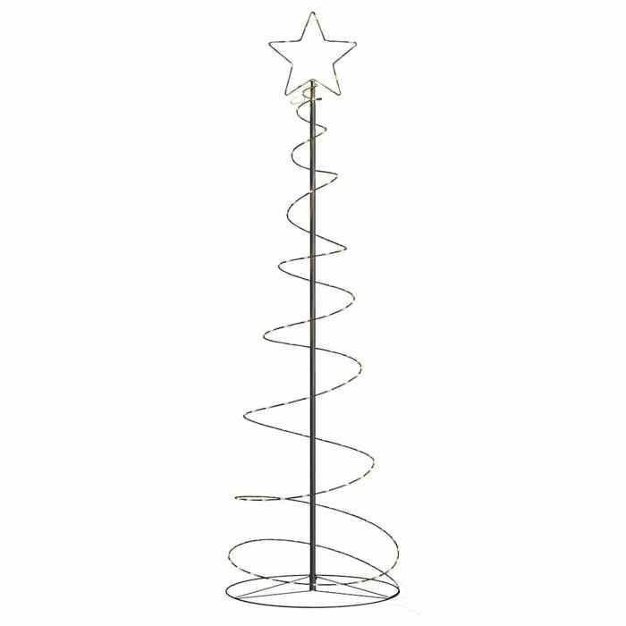 VidaXL Arbre de Noël lumineux conique 120 LED blanc chaud 180 cm 4019499
