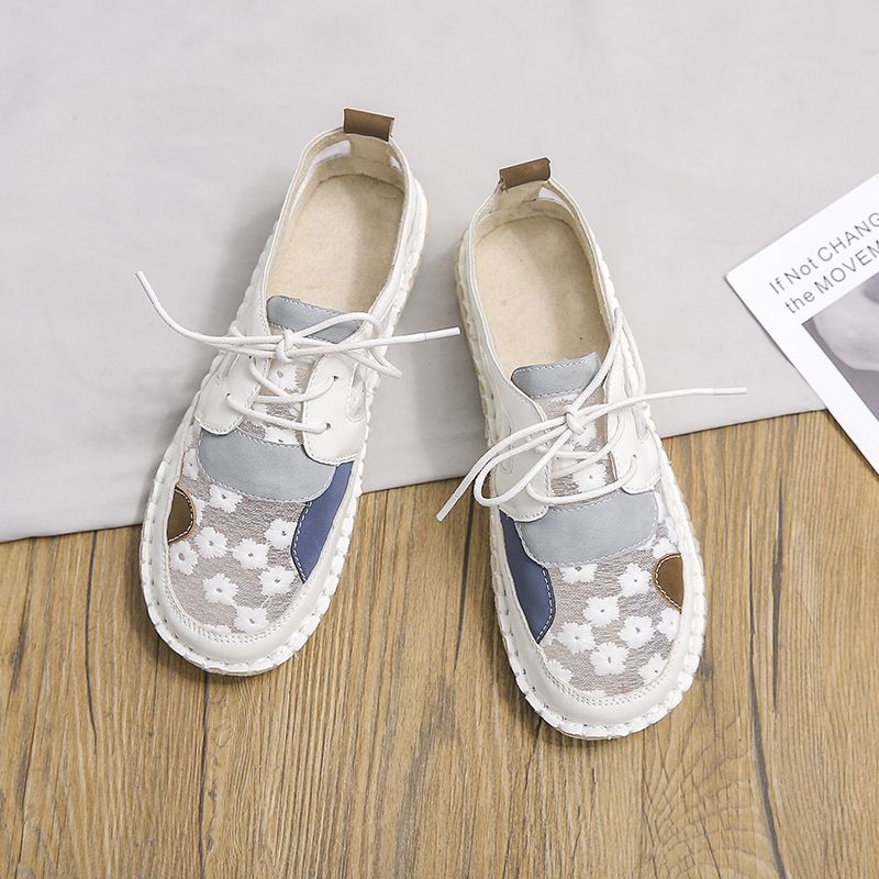 

Fashion Summer Lace Up Woman Footwear Flat Embroidered Mesh Breathable Shoes for Women Designer Luxury Walking Offers 39 Fashion 2025 35