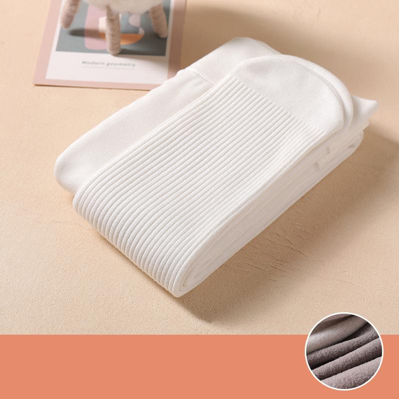 Autumn Winter Thin Vertical Girls Plush Warm Children's Bottom Socks Panties